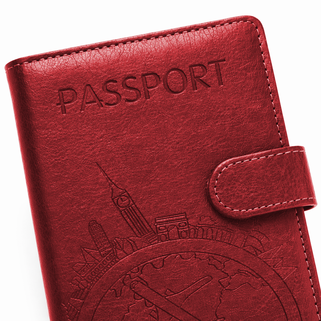 Passport Case - Crimson